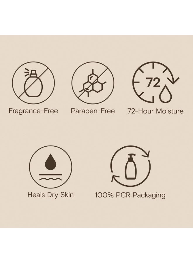 Aveeno Skin Relief Moisturizing Lotion Heals Very Dry, Sensitive Skin, Fast-Absorbing Body Lotion with Soothing Triple Oat & Shea Butter Formula, Fragrance Free, Non-Comedogenic, 8 oz - Image 3