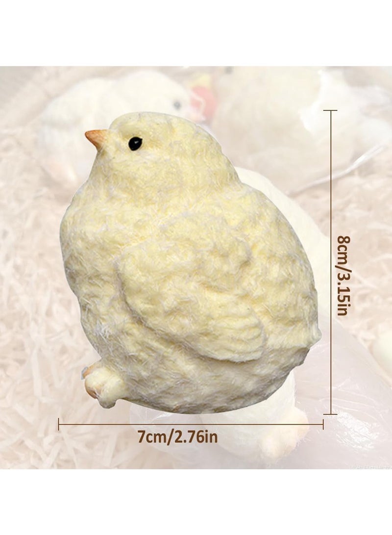 2Pcs Handmade Ultra-Soft Chick Squeeze Toy - Squishy Rubber Chicken Stress Relief, Perfect for Desk Decoration & Relaxation,Ideal for Students,Office Workers and Home Decor - Image 3