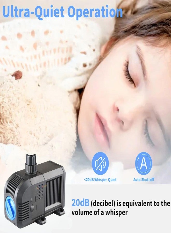 مضخة غاطسة لحوض السمك من سلسلة VAYINATO HJ للنافورة (HJ-500 | 7 واط | 500 لتر/ساعة | ترفع حتى 0.9 متر) - Image 5