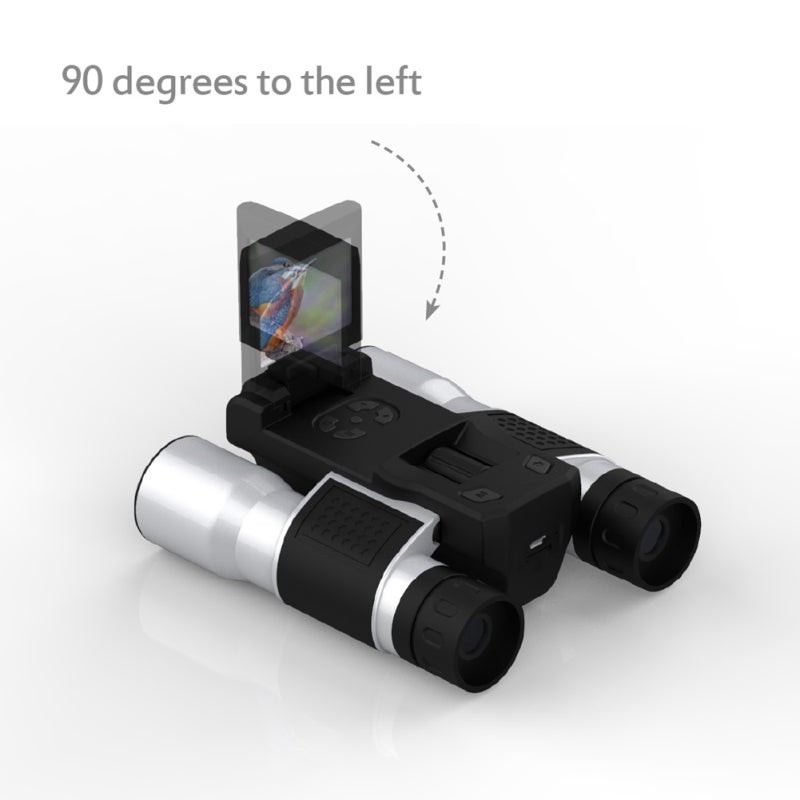 Digital Camera Binoculars: 12x Optical Zoom 32MM Aperture, 270-Degree Rotating 2.0TFT Screen, Built-In Large Capacity Lithium Battery - 3 Modes 12 Languages, High Resolution Portable Device for Outdoo - Image 3