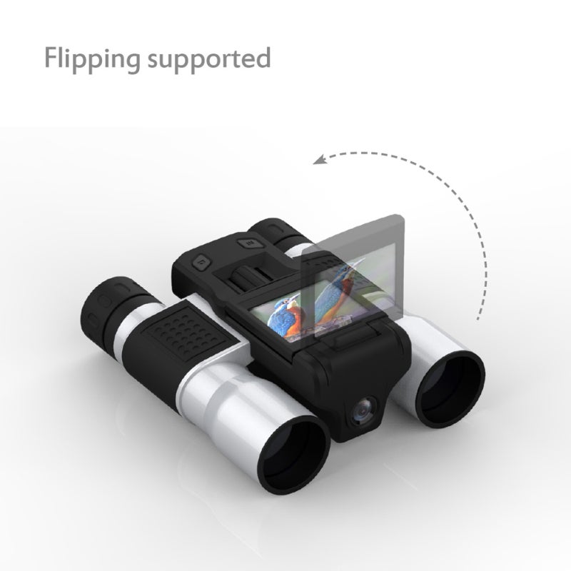 Digital Camera Binoculars: 12x Optical Zoom 32MM Aperture, 270-Degree Rotating 2.0TFT Screen, Built-In Large Capacity Lithium Battery - 3 Modes 12 Languages, High Resolution Portable Device for Outdoo - Image 4
