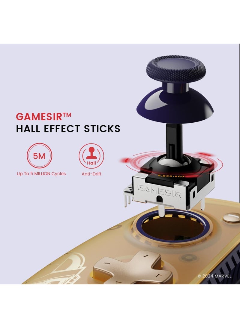 GameSir Galileo G8 Plus Thanos Edition Bluetooth Mobile Game Controller for Switch & iOS & Android & Tablets, Wireless Gamepad with Hall Effect Joysticks/Hall Trigger, Play Minecraft, Genshin Impact, Call of Duty Mobile - Image 3