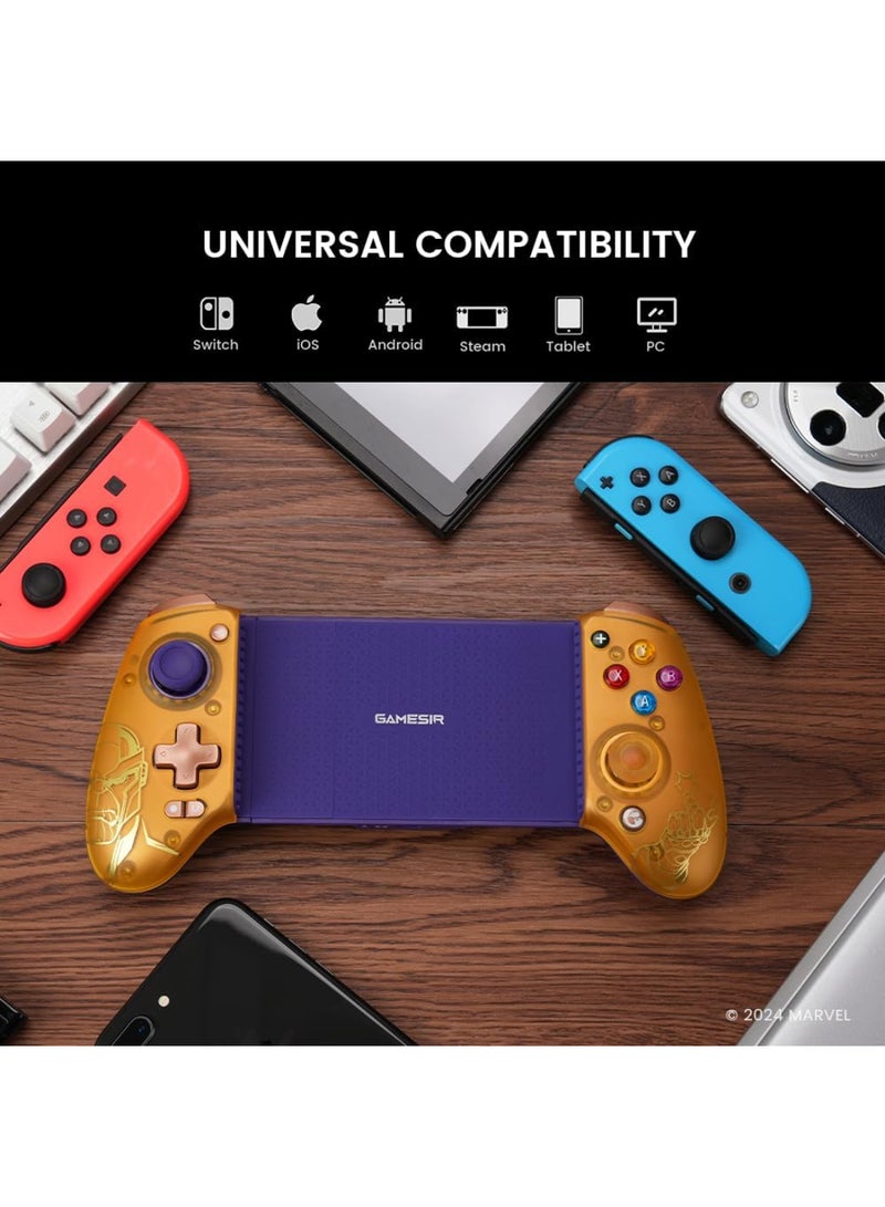 GameSir Galileo G8 Plus Thanos Edition Bluetooth Mobile Game Controller for Switch & iOS & Android & Tablets, Wireless Gamepad with Hall Effect Joysticks/Hall Trigger, Play Minecraft, Genshin Impact, Call of Duty Mobile - Image 2