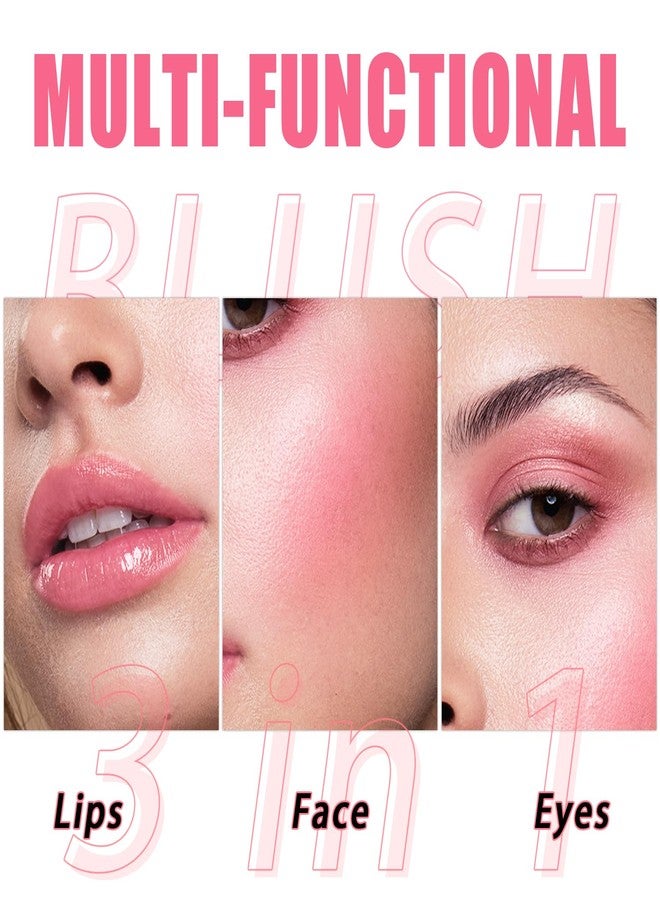 LemonSac 3 Pcs Jelly Blush Contour Stick for Cheeks Eyes Lips Lightweight Dewy Finish Blush Stick Waterproof Long Lasting Contour Trio Wand Face Makeup Set for Wome (3PCS) - Image 5