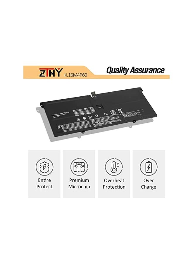 ZTHY - L16M4P60 Battery Replacement For Lenovo Yoga 920 920-13Ikb 920-131Kb Glass Ideapad Flex Pro-13Ikb Yoga 6 Pro 13Ikb Series L16C4P61 5B10N01565 5B10W67249 5B10N17665 7.68V 70Wh - Image 1