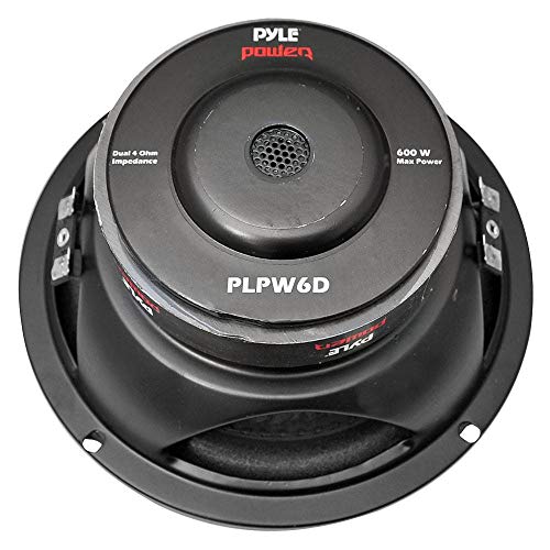 Pyle PLPW6D 6" Dual Voice Coil 4-Ohm Black Car Stereo Audio Subwoofers (2 Pack) - Image 5