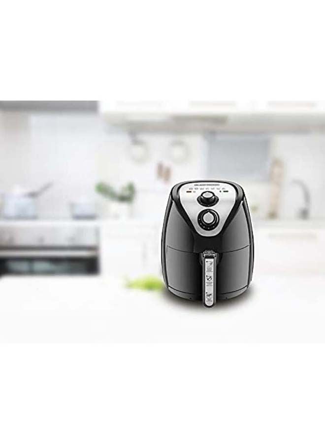 BLACK+DECKER Air Fryer with 0.8KG, Anti Stick, with Rapid Air Convection Technology  (Suitable for 2-4 People) 2.5 L 1500 W AF200-B5 Black/Silver - Image 4