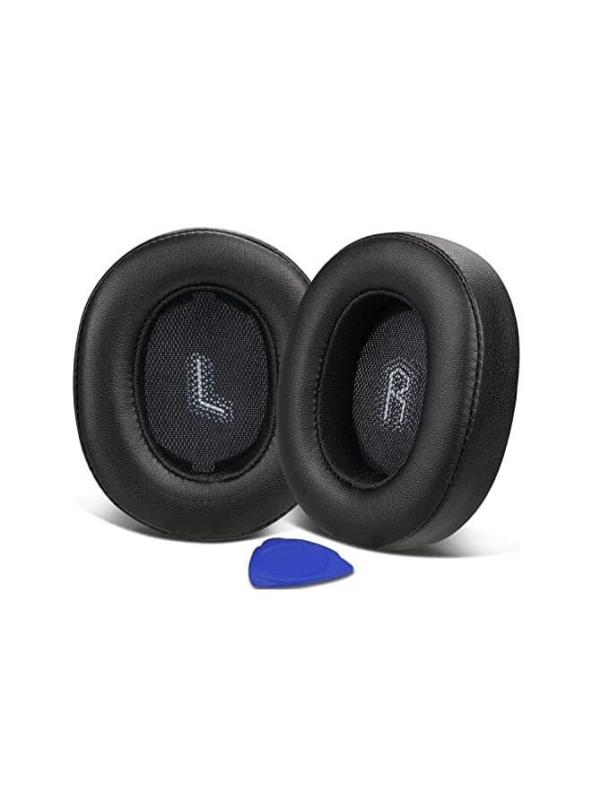 Replacement Earpads For Jbl E55Bt E55 Bt Over Ear Wireless Headphones Ear Pads Cushions With Softer Protein Leather Noise Isolation Memory Foam Black