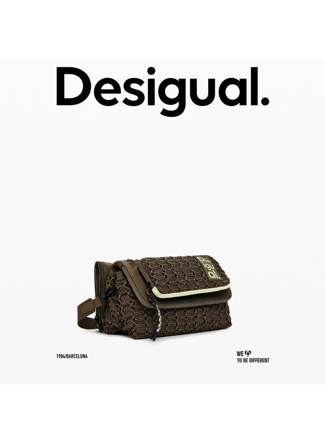 DESIGUAL spring-summer 2025 New Woven Detachable Adjustable Strap Crossbody Bag - Image 3