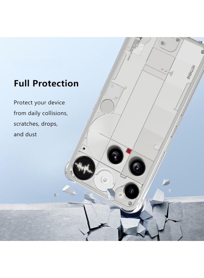 Case for Nothing Phone 3 Clear Cover Case with Camera Protection Transparent Reinforced Corner Bumper Soft TPU Cover Shockproof Phone Case for Nothing Phone 3 - Image 4