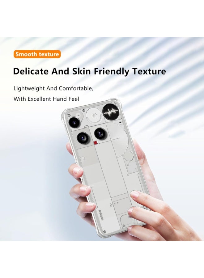 Case for Nothing Phone 3 Clear Cover Case with Camera Protection Transparent Reinforced Corner Bumper Soft TPU Cover Shockproof Phone Case for Nothing Phone 3 - Image 5