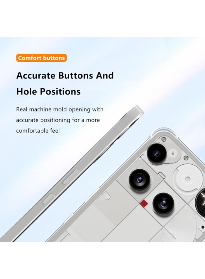 Case for Nothing Phone 3 Clear Cover Case with Camera Protection Transparent Reinforced Corner Bumper Soft TPU Cover Shockproof Phone Case for Nothing Phone 3 - Image 2