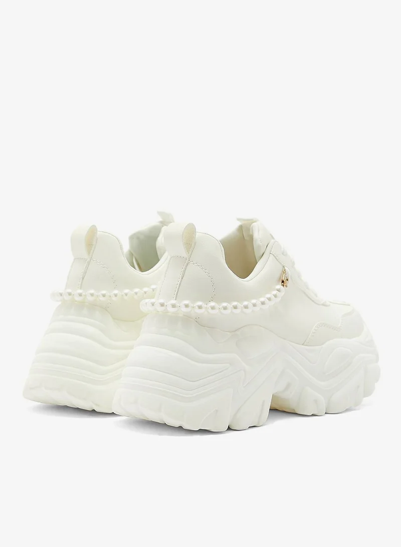 Ginger Pearl Detail Chunky Sneaker