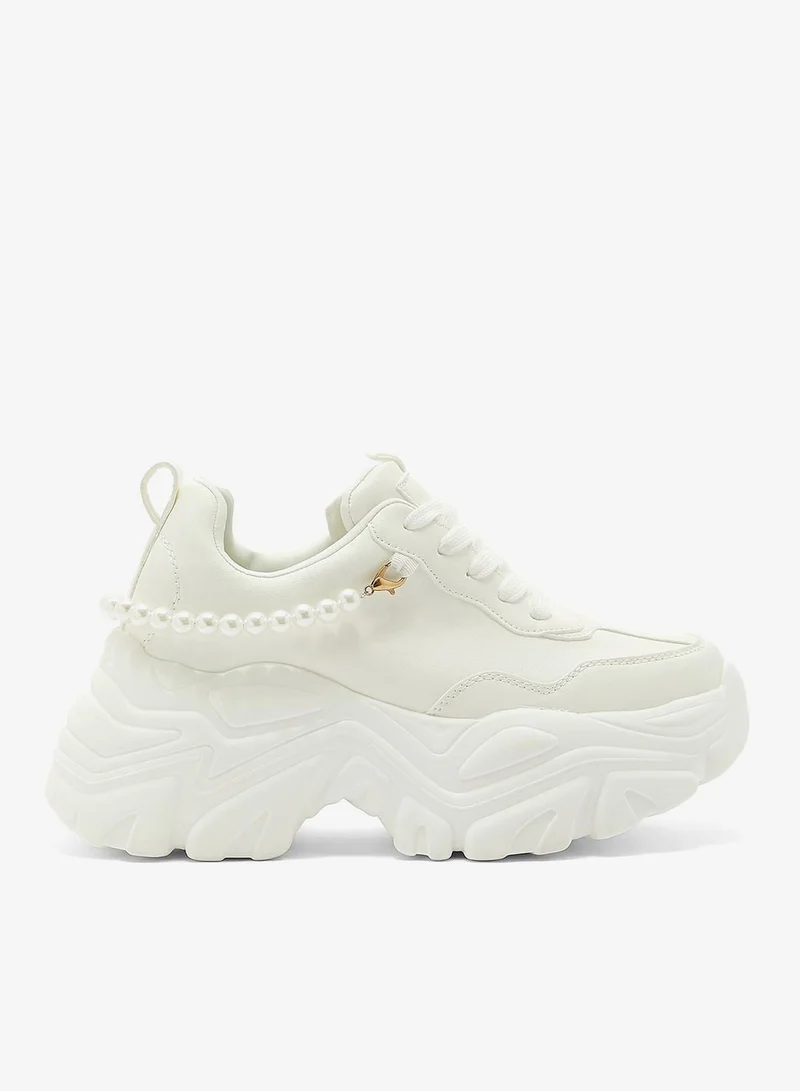 Ginger Pearl Detail Chunky Sneaker