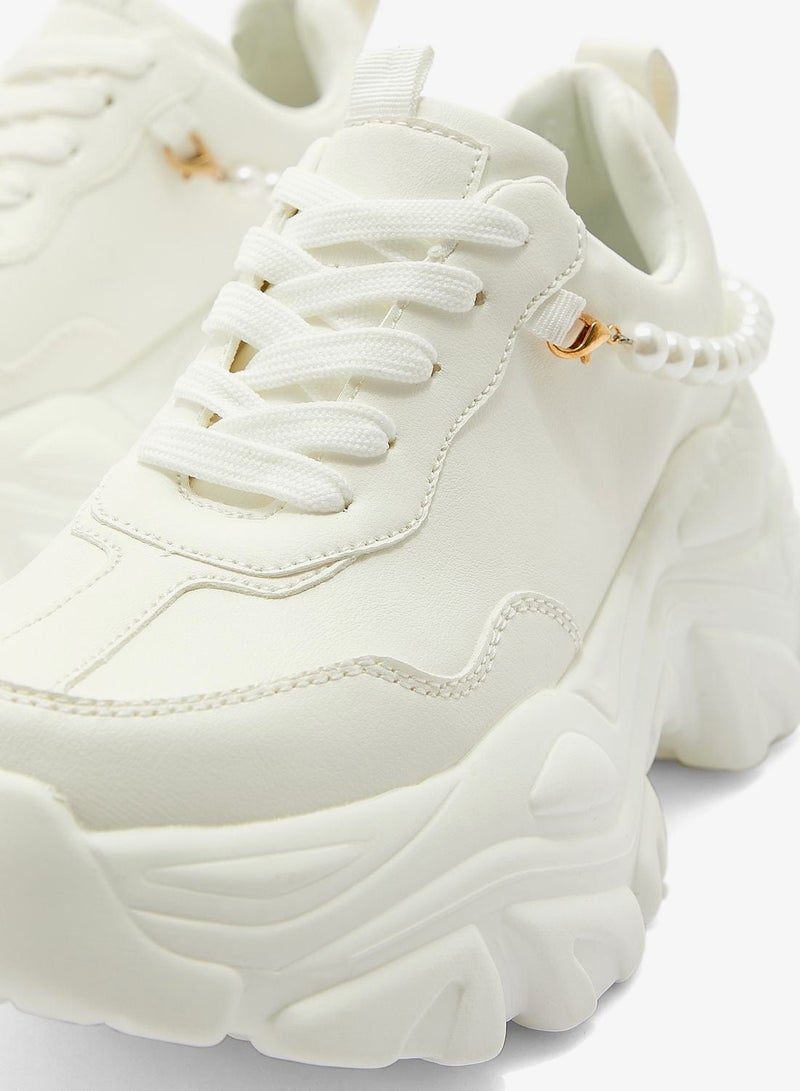 جينجر حذاء سنيكرز مزين باللؤلؤ - Image 5