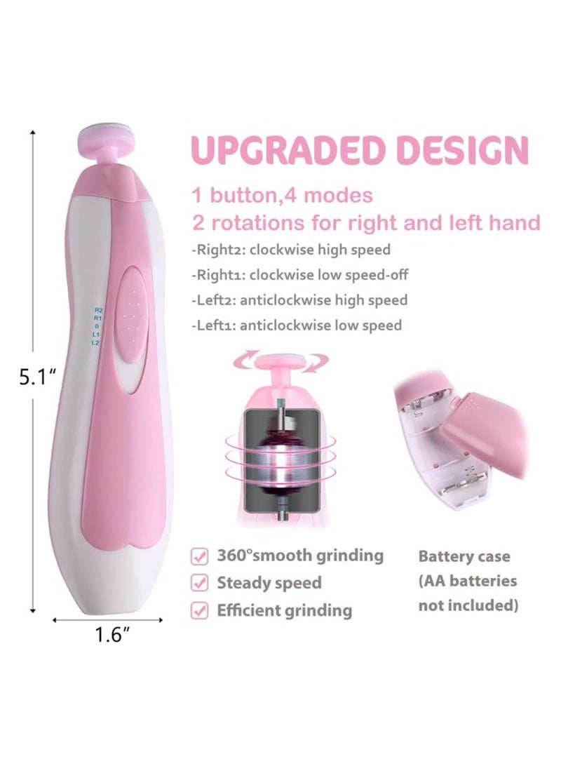 كونسيفيسين مبرد أظافر كهربائي لقص أظافر الأطفال، مجموعة أدوات طحن أظافر آمنة 20 في 1 لحديثي الولادة والأطفال الصغار أو البالغين للعناية بأظافر الأصابع... - Image 5