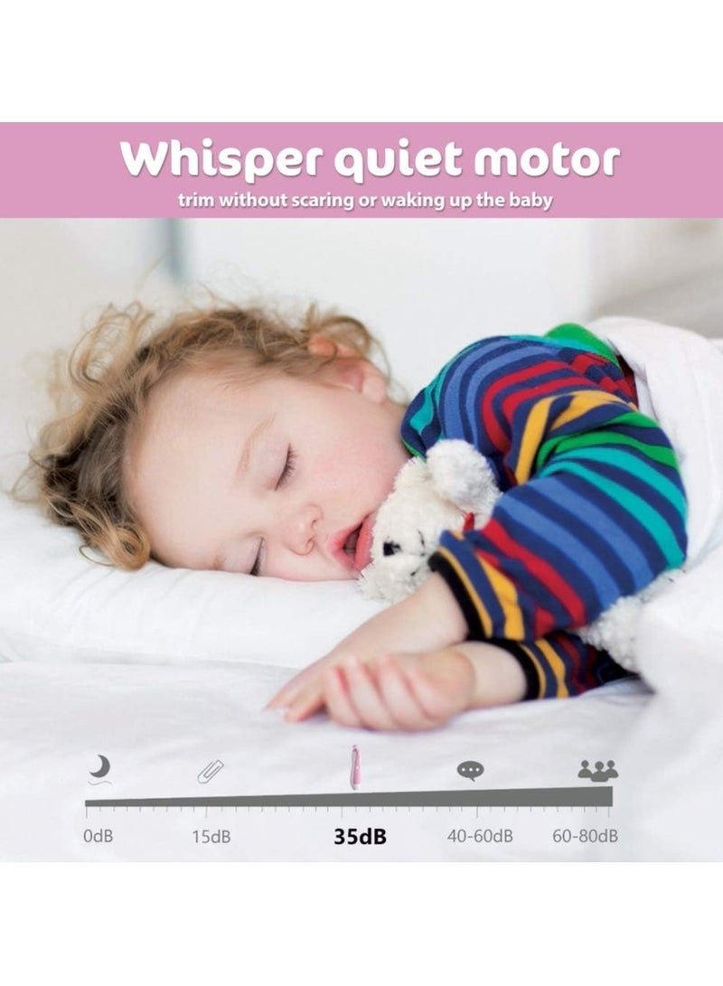 كونسيفيسين مبرد أظافر كهربائي لقص أظافر الأطفال، مجموعة أدوات طحن أظافر آمنة 20 في 1 لحديثي الولادة والأطفال الصغار أو البالغين للعناية بأظافر الأصابع... - Image 4