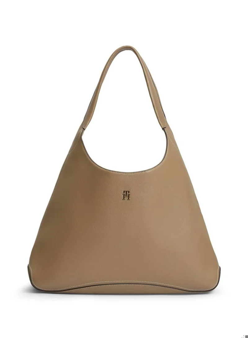 Zip Pocket TH Monogram Hobo Bag