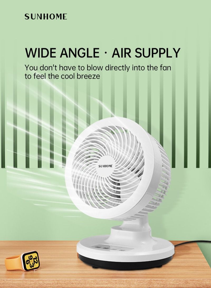 Sunhome Air Circulation Table Fan With Remote Control 40W WJD18A White - Image 4