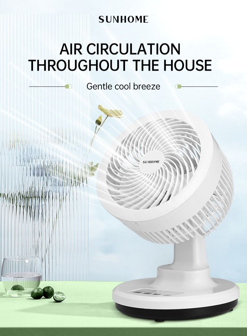 Sunhome Air Circulation Table Fan With Remote Control 40W WJD18A White - Image 2