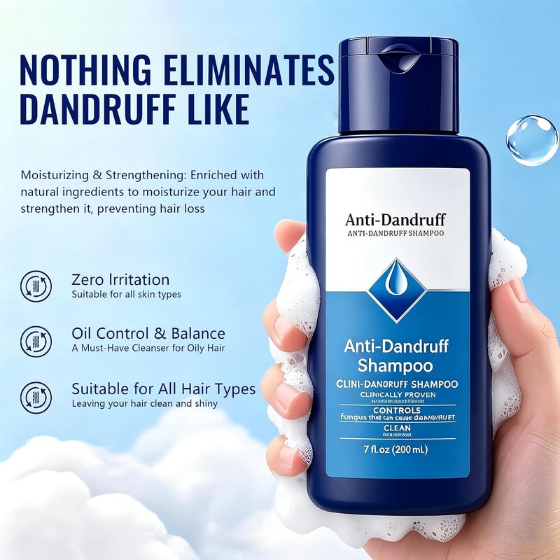 SWIUKPHE Cleansing Anti-Dandruff Shampoo, Flake-Free, Moisturizing for All Hair & Scalp Types - Instant Itch Relief, Strengthens Hair, Prevents Hair Loss - 200ml - Image 4