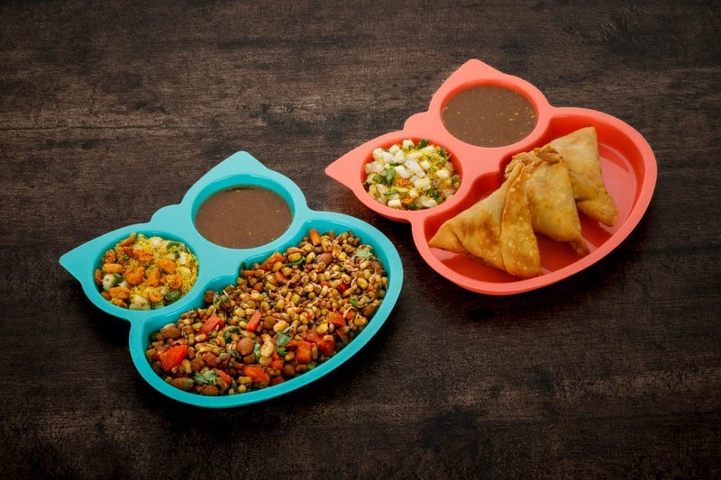 Kitchwish Owl Shape Plates 6 with Suction Base Attractive Self Feeding Plate for Kids Virgin Plastic Food Grade Material Dinner PlatesSectioned Plates - Image 4
