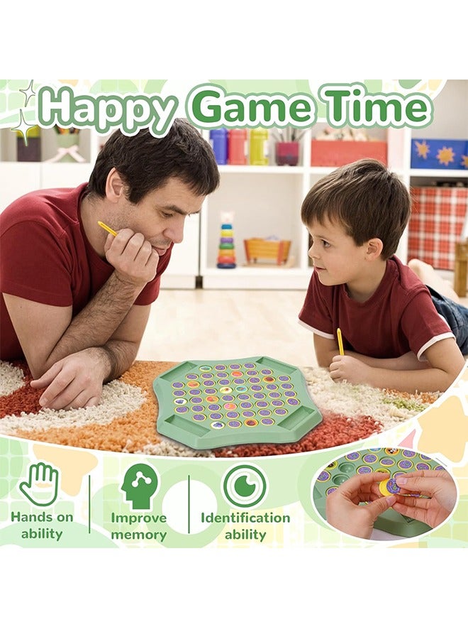 Flip Chess Memory, 52 Pattern Fruit Flip Chess Game with 2 Flip Pens and 2 Stickers, Flip Chess Board Game, Concentrate Training Memory Chessboard for Kids, Fun Puzzle Strategy Game for Family Time - Image 4