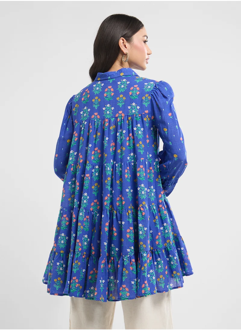 Biba Printed Kurta With Inner