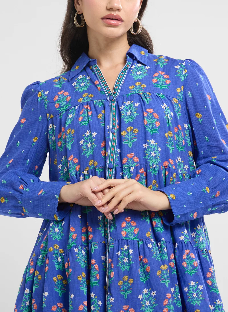 Biba Printed Kurta With Inner