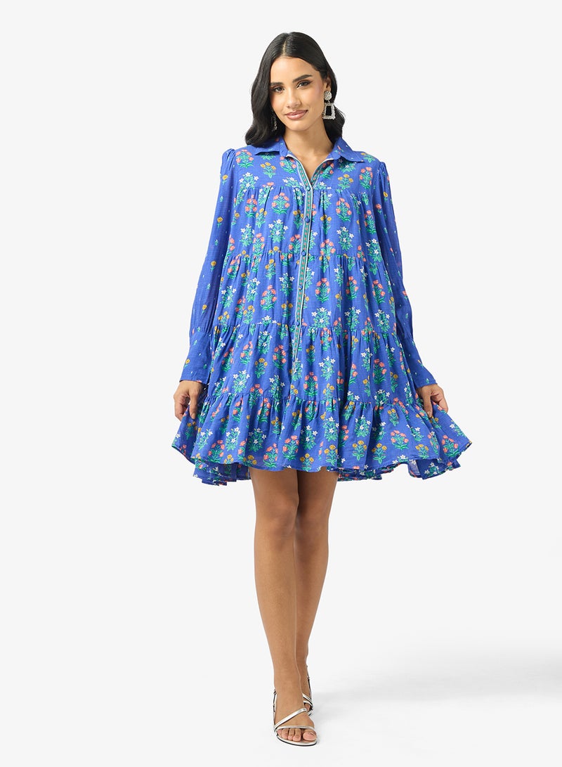 Biba Printed Dress with inner - Image 1
