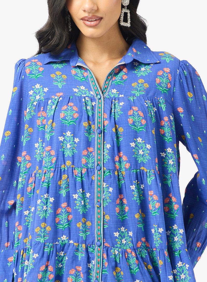 Biba Printed Dress with inner - Image 3