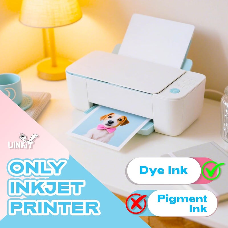Uinkit 37lb 5x7 Glossy Photo Paper, 100 Sheets Picture Paper for Inkjet Printer, Instant Dry, for DIY Chip Bag, Flyers, Cards, Calendars and Brochures (5X7X100) - Image 3