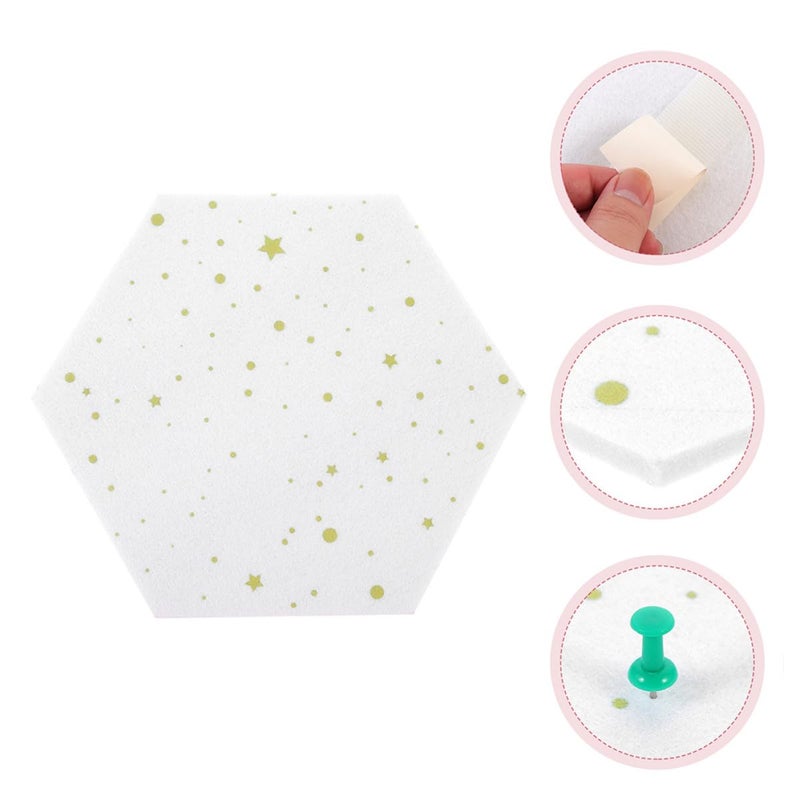 Hexagon Felt Bulletin Board Thick DIY Memo Wall Decor For Photos And Messages - Image 4