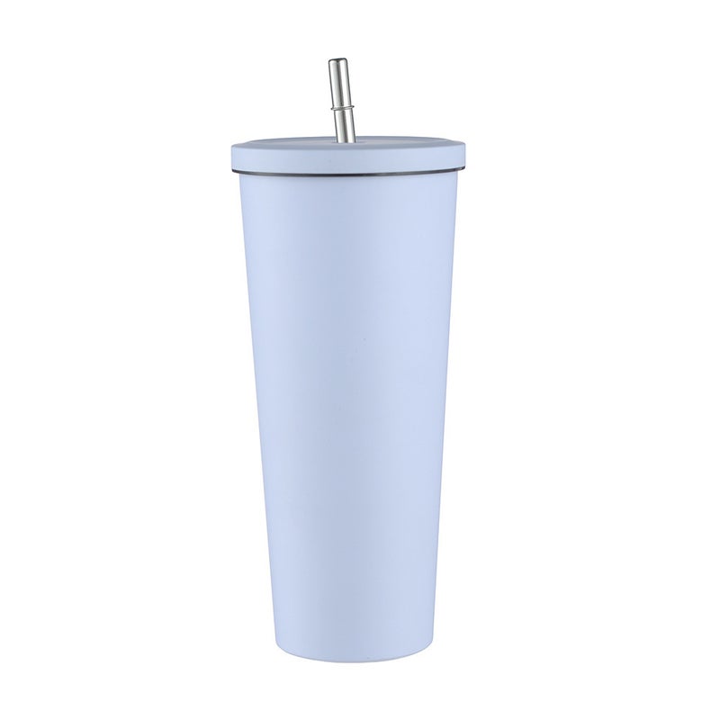 304 Stainless Steel Straw Cup Portable Coffee Cup Straw Cup Large Capacity Car Straw Gift Thermos Cup - Image 1