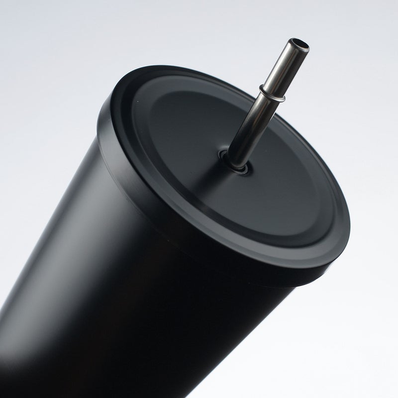 304 Stainless Steel Straw Cup Portable Coffee Cup Straw Cup Large Capacity Car Straw Gift Thermos Cup - Image 3