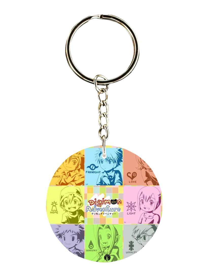 Anime Digimon Printed Keychain