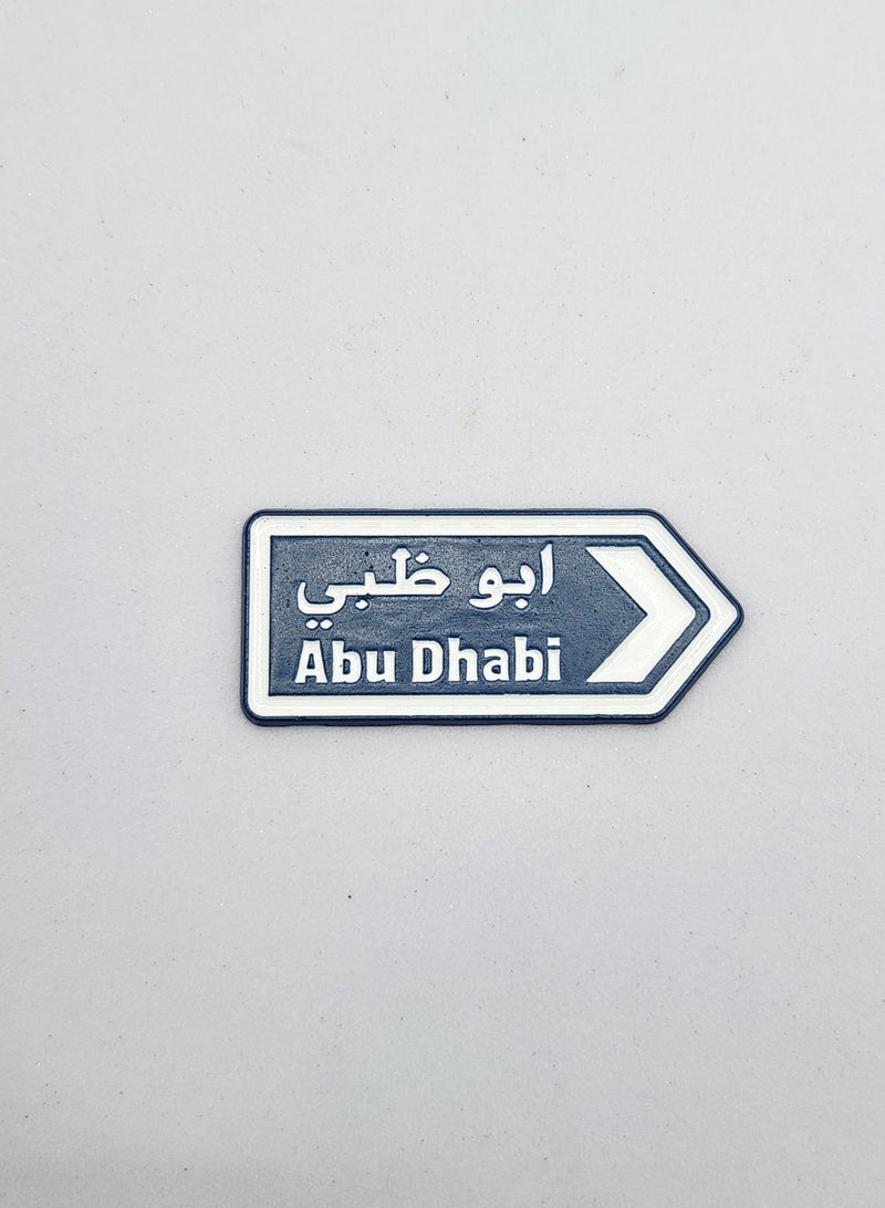 Acnor Abu Dhabi Direction Sign Metal Sticker - 3D Self Adhesive Badge for Car, Laptop, Mobile, Bike and Home Decor" ✅ - Image 1