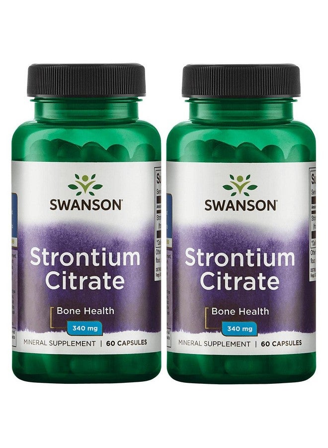 Swanson Premium Brand Swanson Strontium Citrate 340 mg 60 Caps (2 Pack) - Image 1
