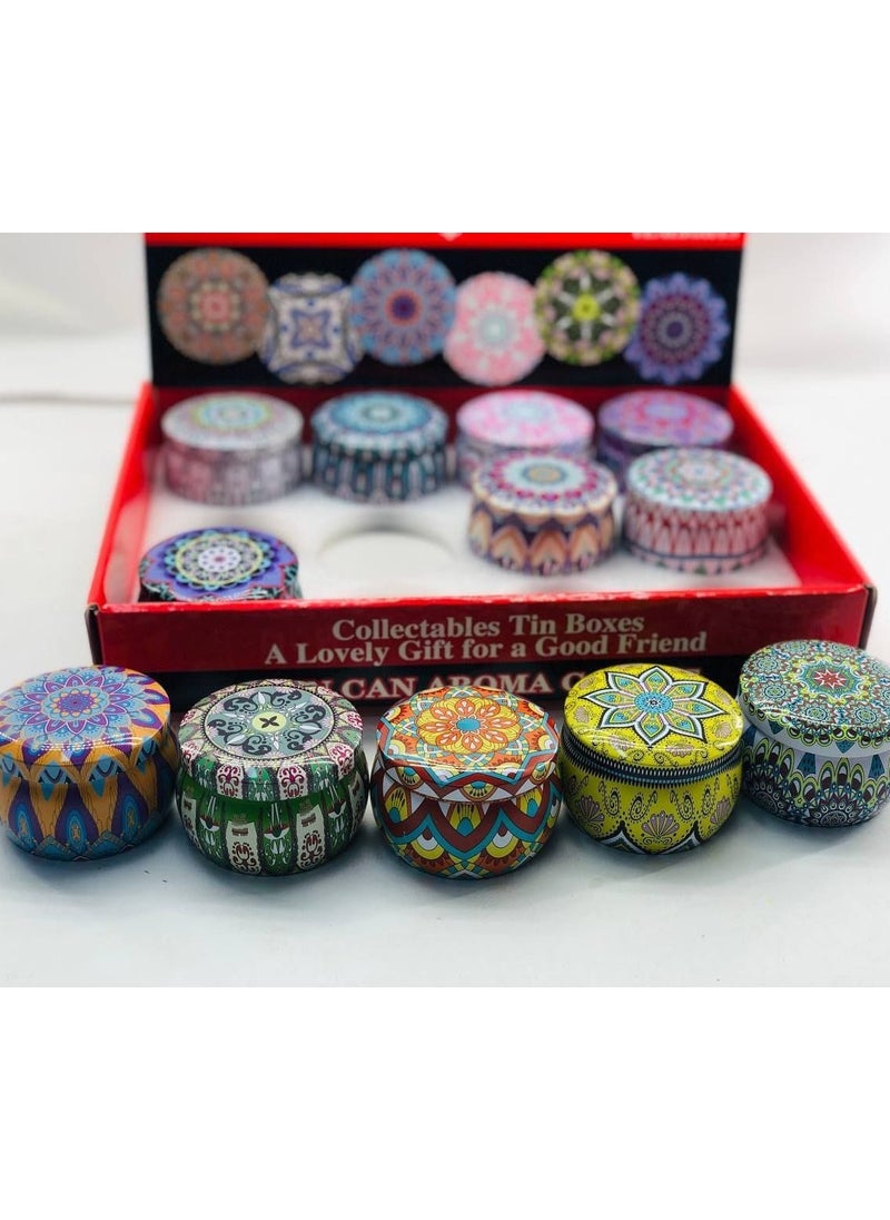 Generic Ramadan tent shaped scented candle with a scented tin box, number 1  - Image 1