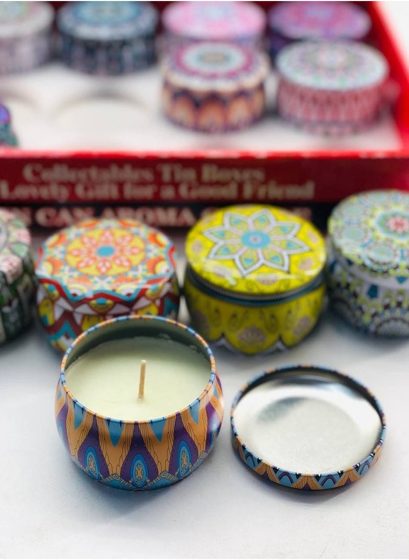 Generic Ramadan tent shaped scented candle with a scented tin box, number 1  - Image 3
