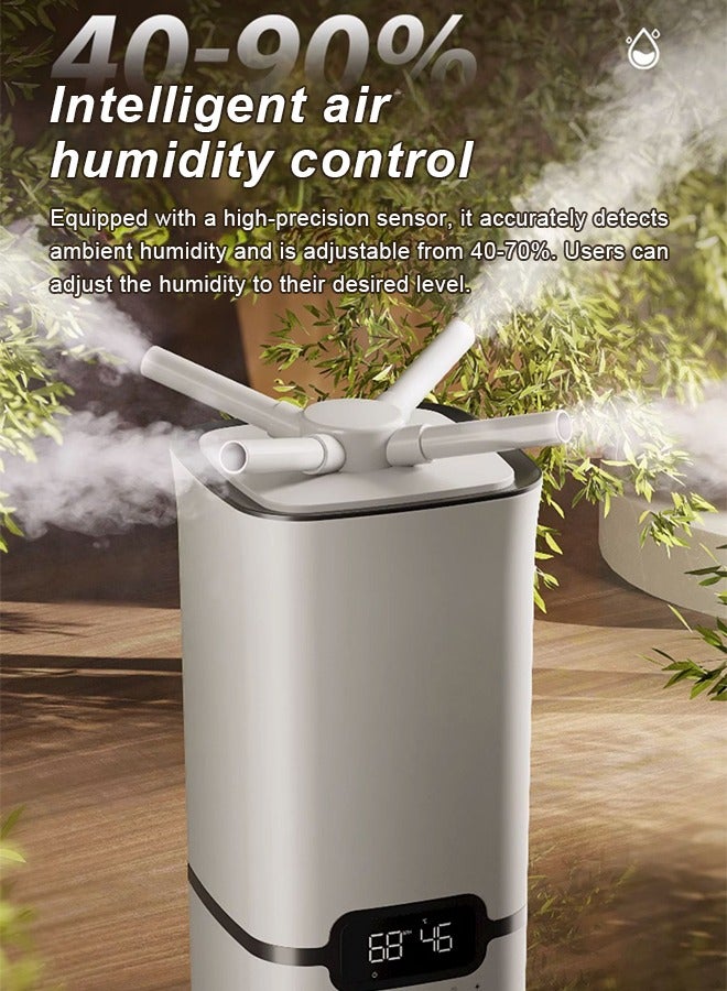 ET-LIFE 16L Humidifier for Larger Room Humidifier with 360°Nozzle, Auto Shut-Off Cool Mist Top Fill Humidifier with UV disinfection 80W H-600 White - Image 3