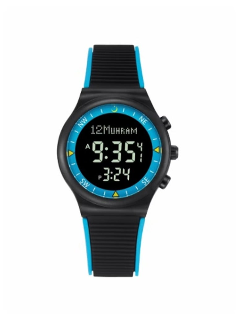 Al Fajr Water Resistant Digital Watch WY-16B Bule Black
