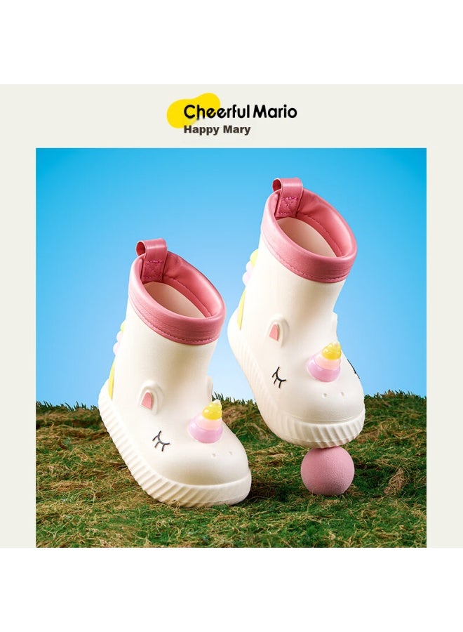 Cheerful Mario Unicorn Rain Boots For Women, Children's Non-slip Rain Boots, Baby Water Shoes, Lightweight Rubber Shoes For Infants And Toddlers New Style - Image 2