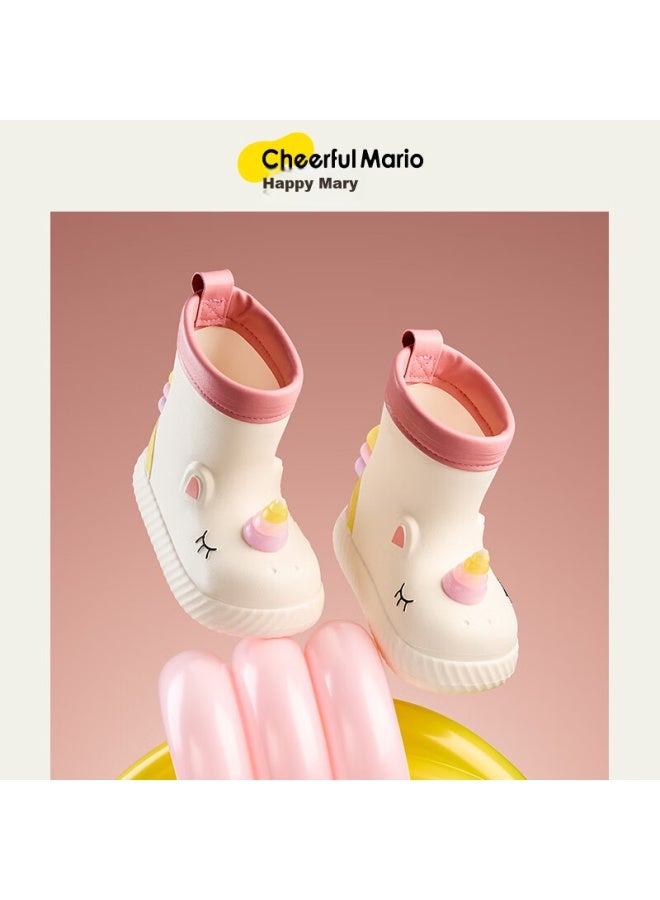 Cheerful Mario Unicorn Rain Boots For Women, Children's Non-slip Rain Boots, Baby Water Shoes, Lightweight Rubber Shoes For Infants And Toddlers New Style - Image 4