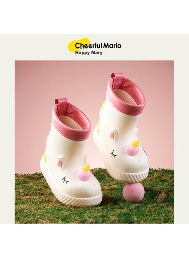 Cheerful Mario Unicorn Rain Boots For Women, Children's Non-slip Rain Boots, Baby Water Shoes, Lightweight Rubber Shoes For Infants And Toddlers New Style - Image 3