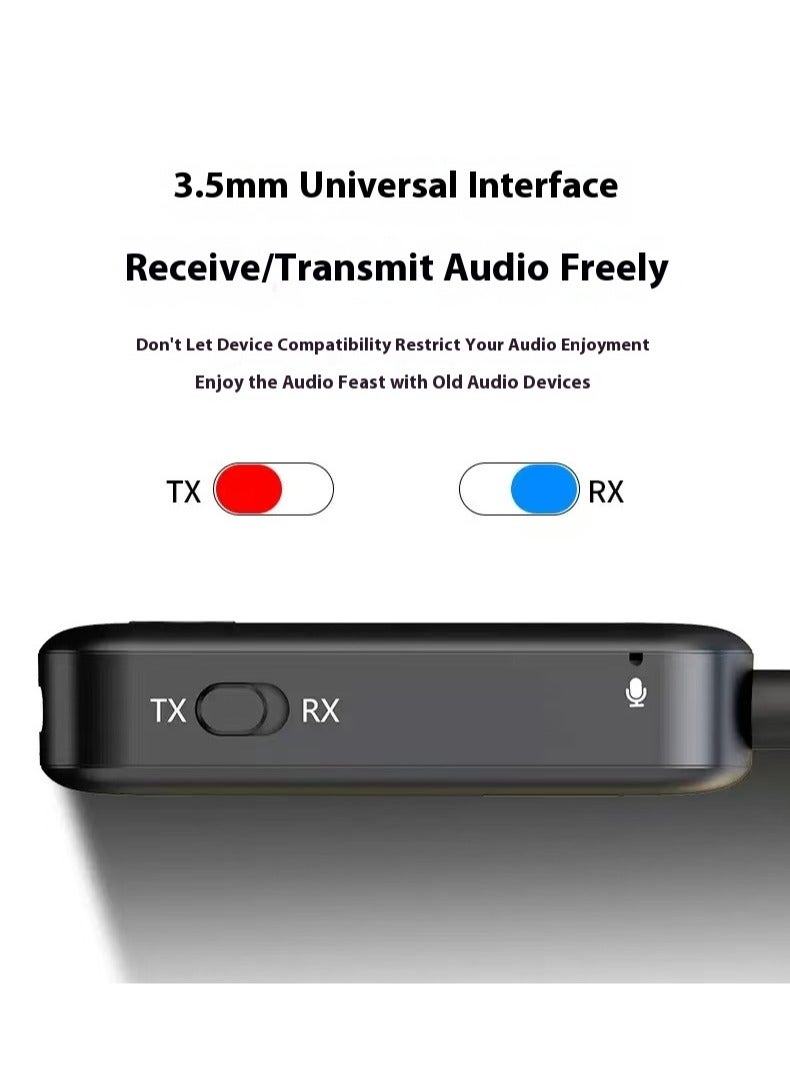 Bluetooth 5.4 Adapter Receiver Transmitter 2-in-1 AUX Wireless Audio Dongle for Car, TV, Headphones, Speakers, Airplane - Image 3