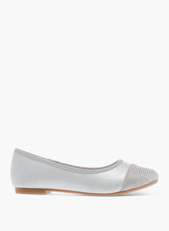 Flora Bella By Shoexpress Girls Embellished Slip-On Ballerina Shoes