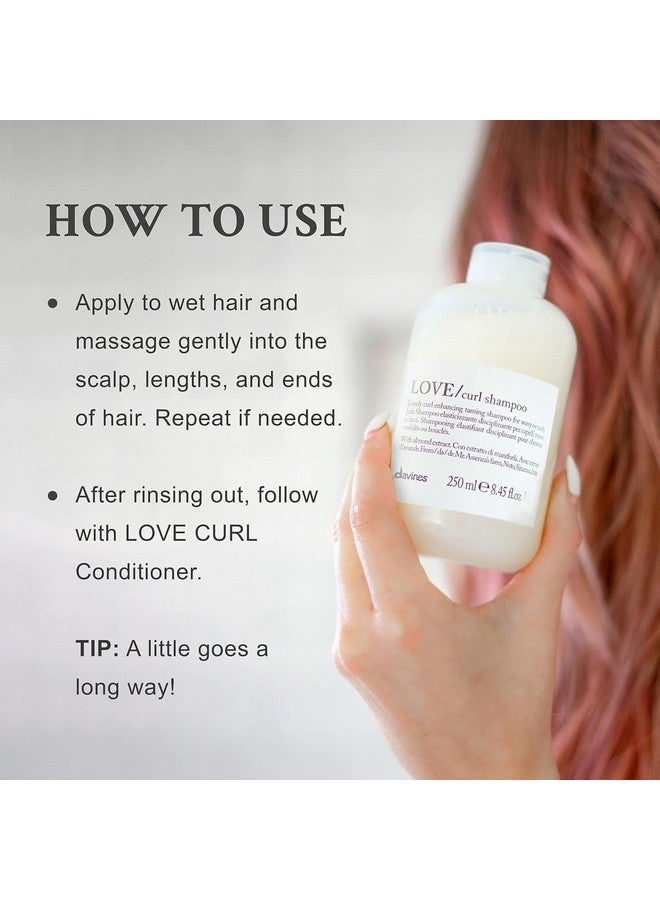 Davines LOVE Curl Shampoo | Wavy & Curly Hair Shampoo | Smooth and Moisturize Curls with Almond Extract | 8.45 fl oz - Image 4