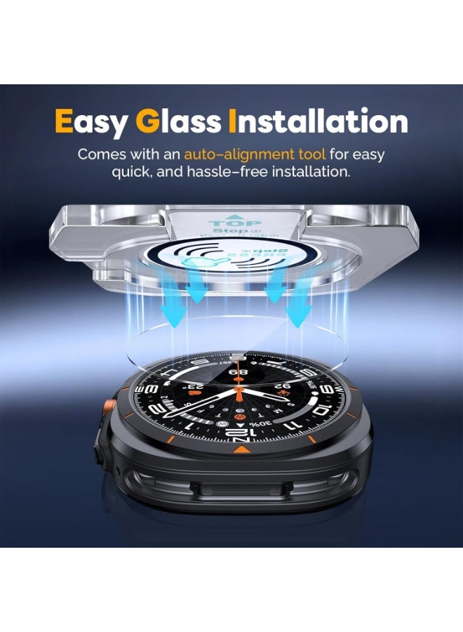 جراب واقي شاشة Samsung Galaxy Watch 8 مقاس 44 مم، ملحقات، غطاء وجه واقي، مصد صلب مدمج مع غشاء زجاجي مقوى - Image 5