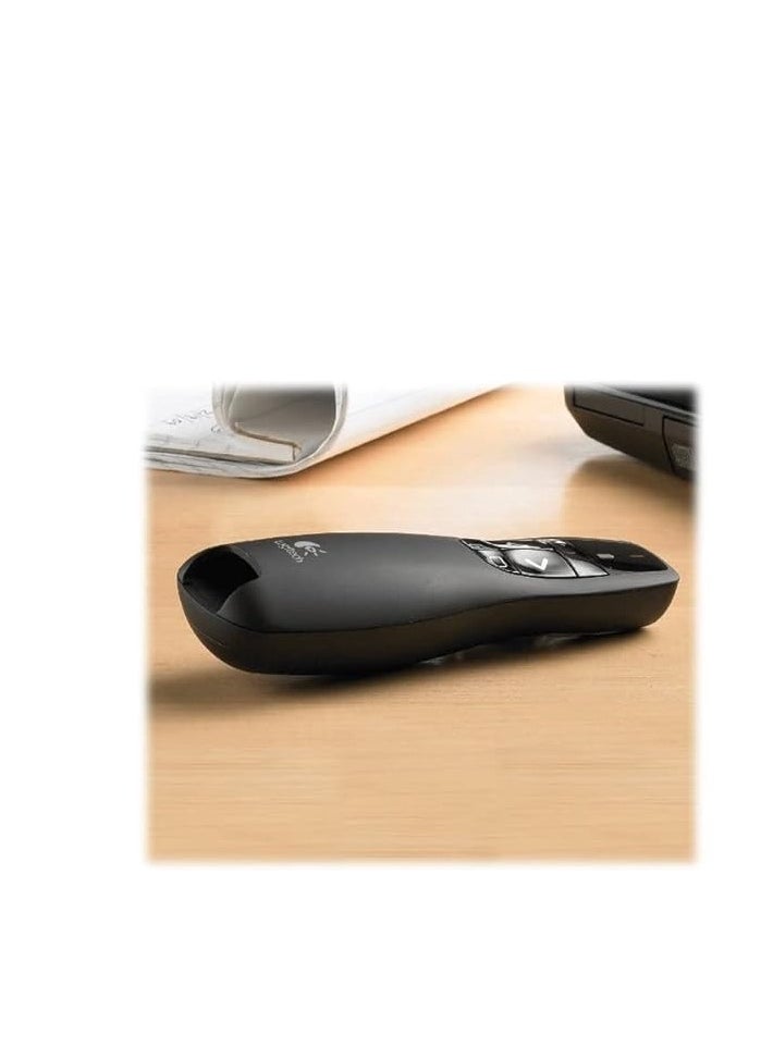Logitech - Logitech R400 Wireless Presenter with Directional Pad Controls and Laser Pointer, Black - Image 1